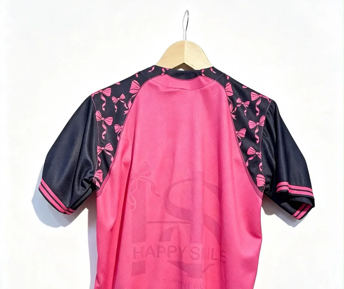 Jersey Printing Pink Navy Happy Smile - Claudia Maharani
