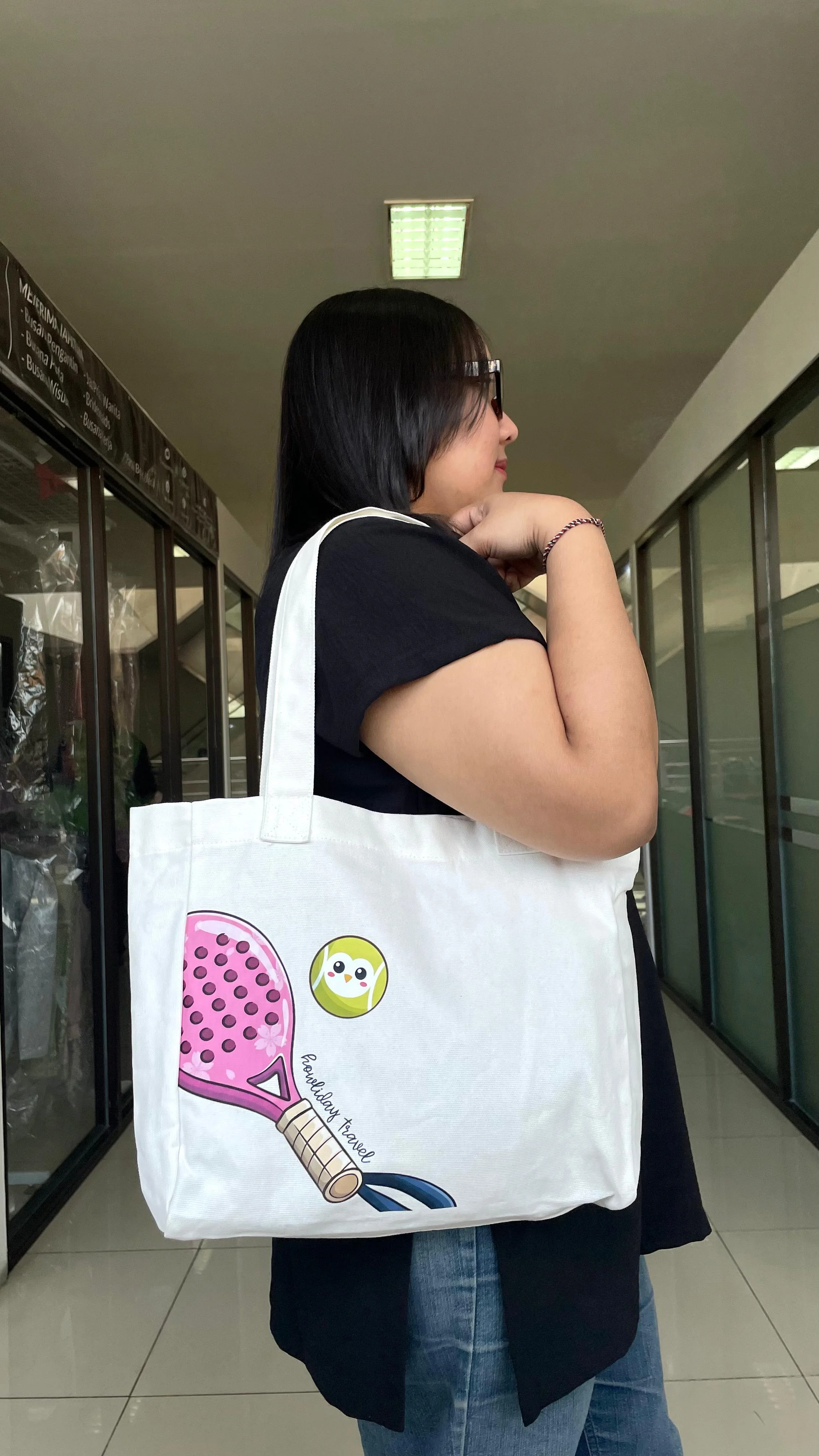 Custom Tote Bag Kanvas Padel Tennis - Maya Indriani
